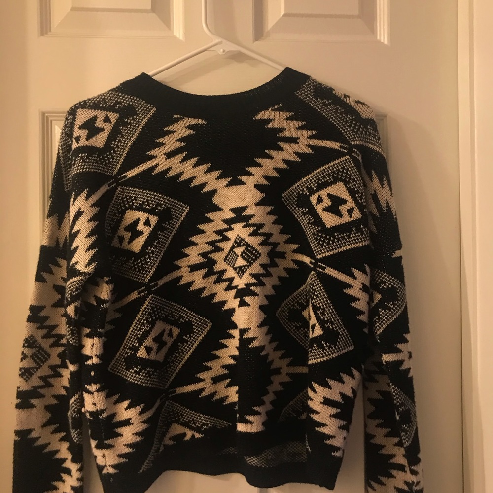 baggy cropped aesthetic grandpa sweater